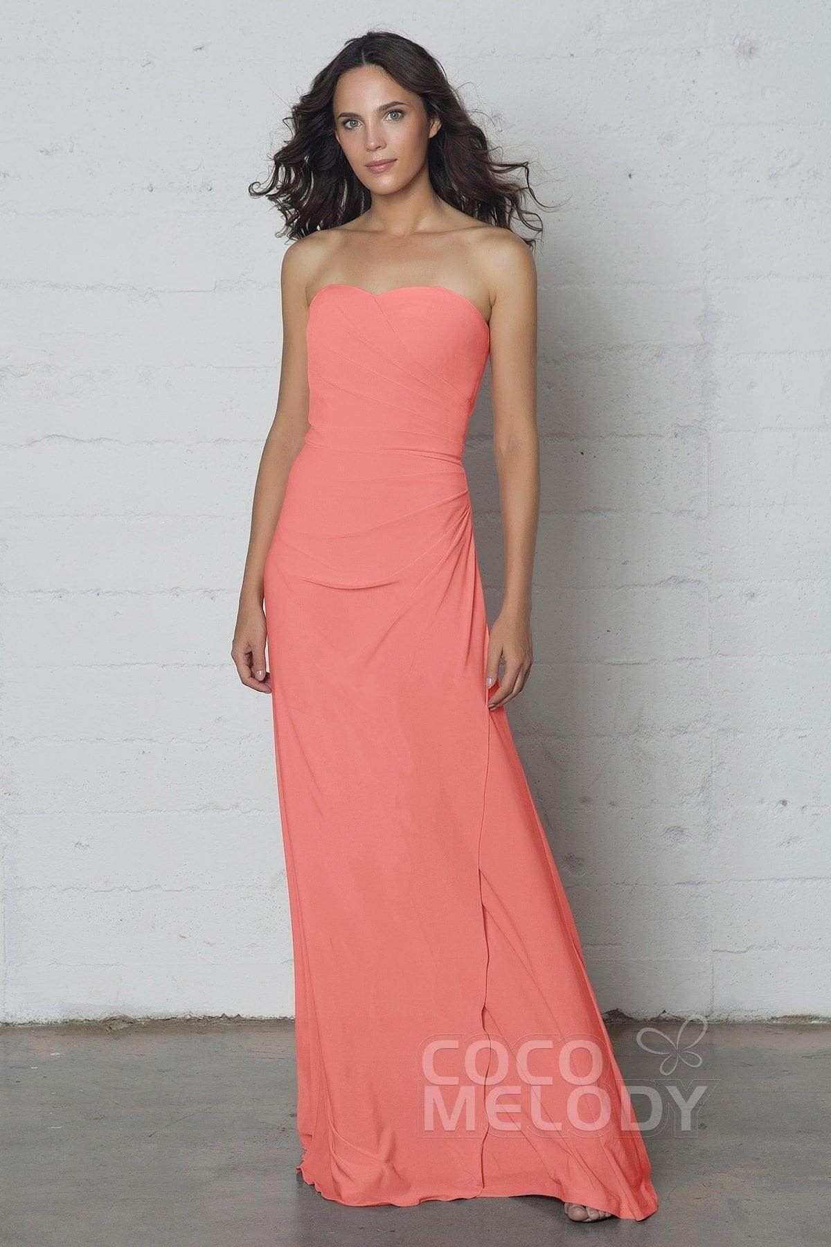 Sheath-Column Floor Length Knitted Fabric Dress COZF17018 - COCOMELODY