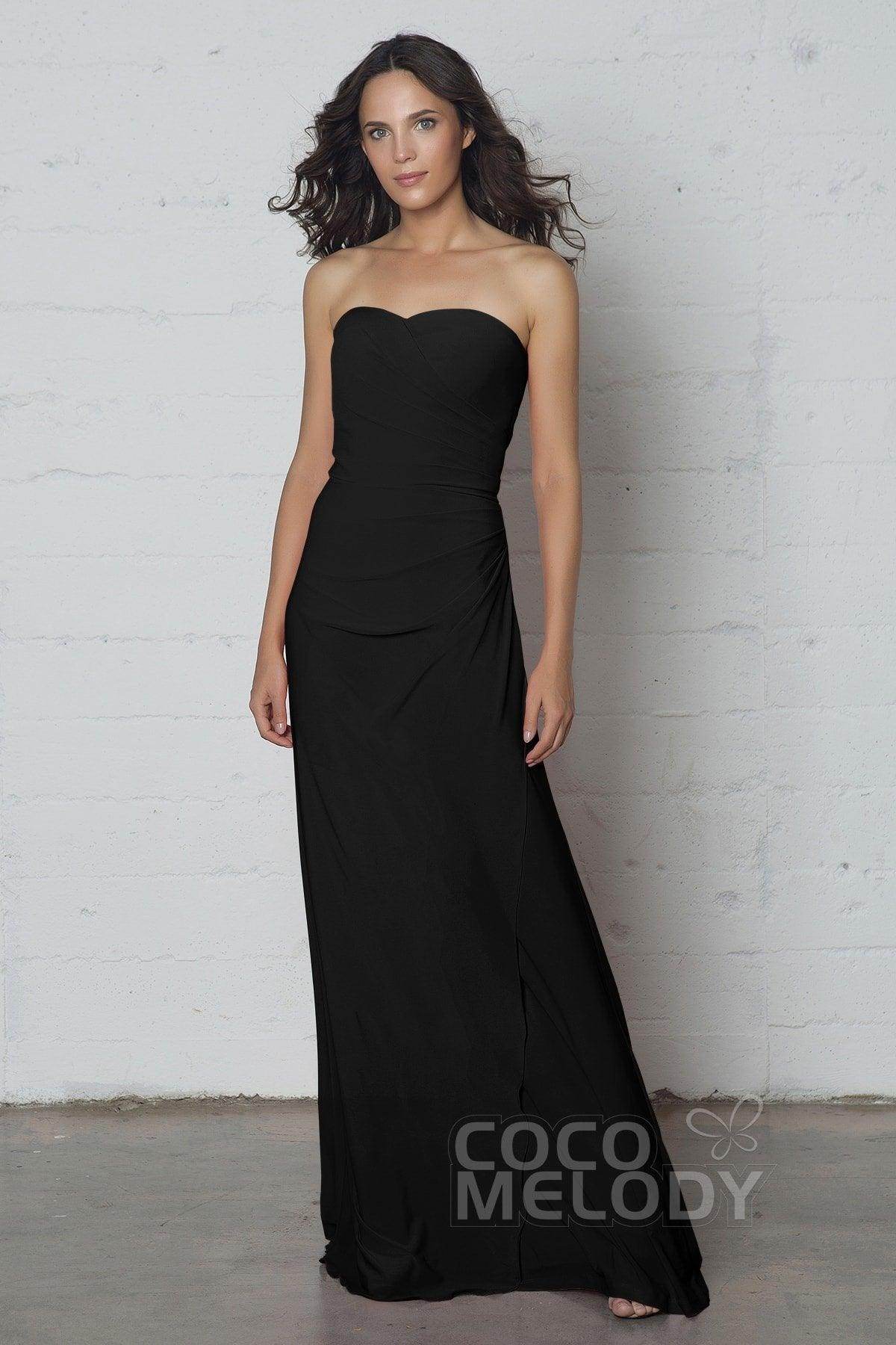 Sheath-Column Floor Length Knitted Fabric Dress COZF17018 - COCOMELODY