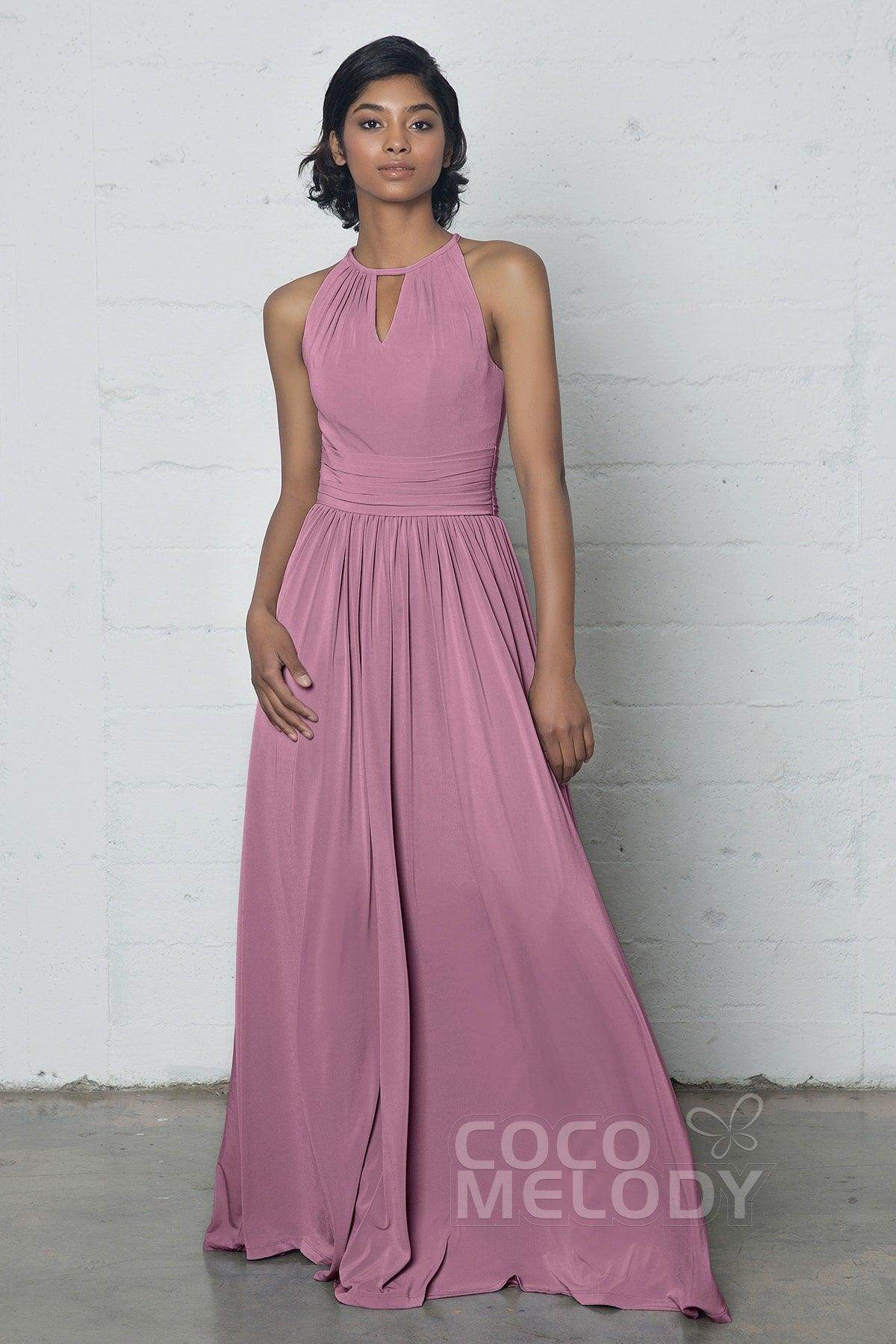 Sheath-Column Floor Length Knitted Fabric Dress COZF17019 - COCOMELODY