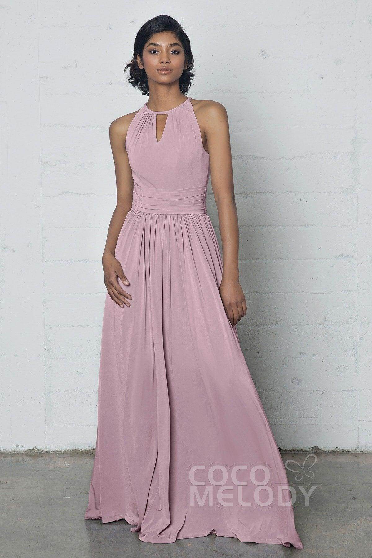 Sheath-Column Floor Length Knitted Fabric Dress COZF17019 - COCOMELODY