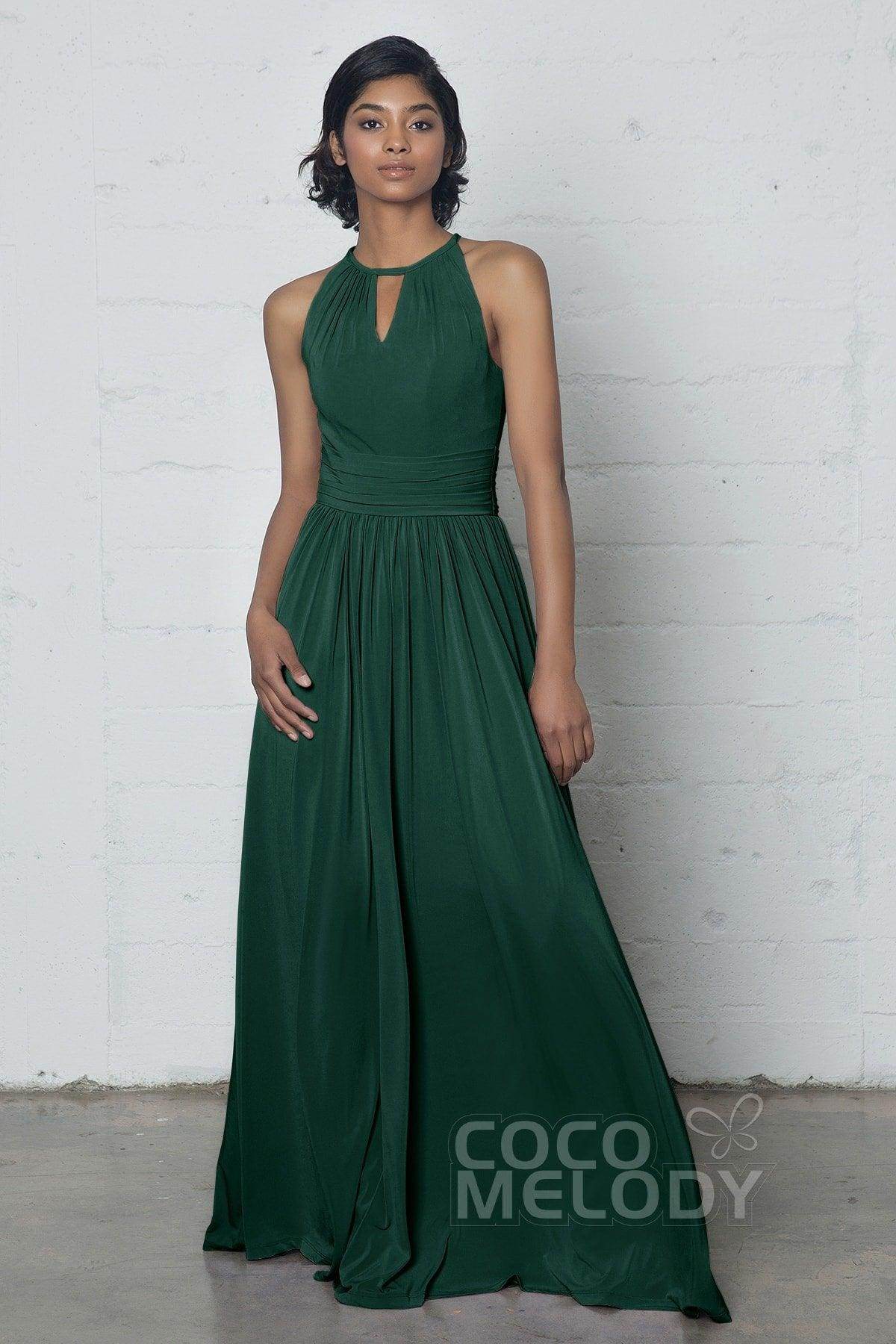 Sheath-Column Floor Length Knitted Fabric Dress COZF17019 - COCOMELODY