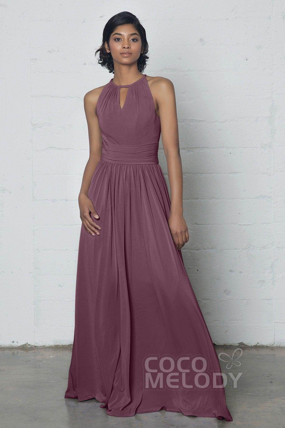 Sheath-Column Floor Length Knitted Fabric Dress COZF17019 - COCOMELODY