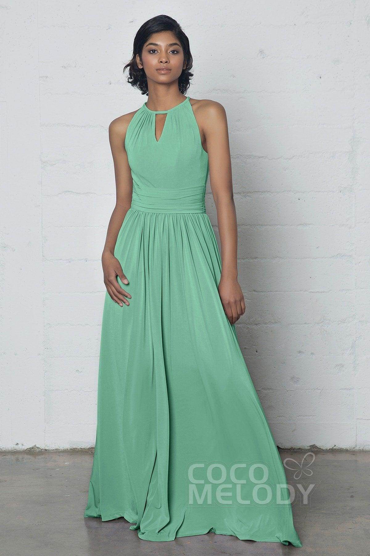 Sheath-Column Floor Length Knitted Fabric Dress COZF17019 - COCOMELODY