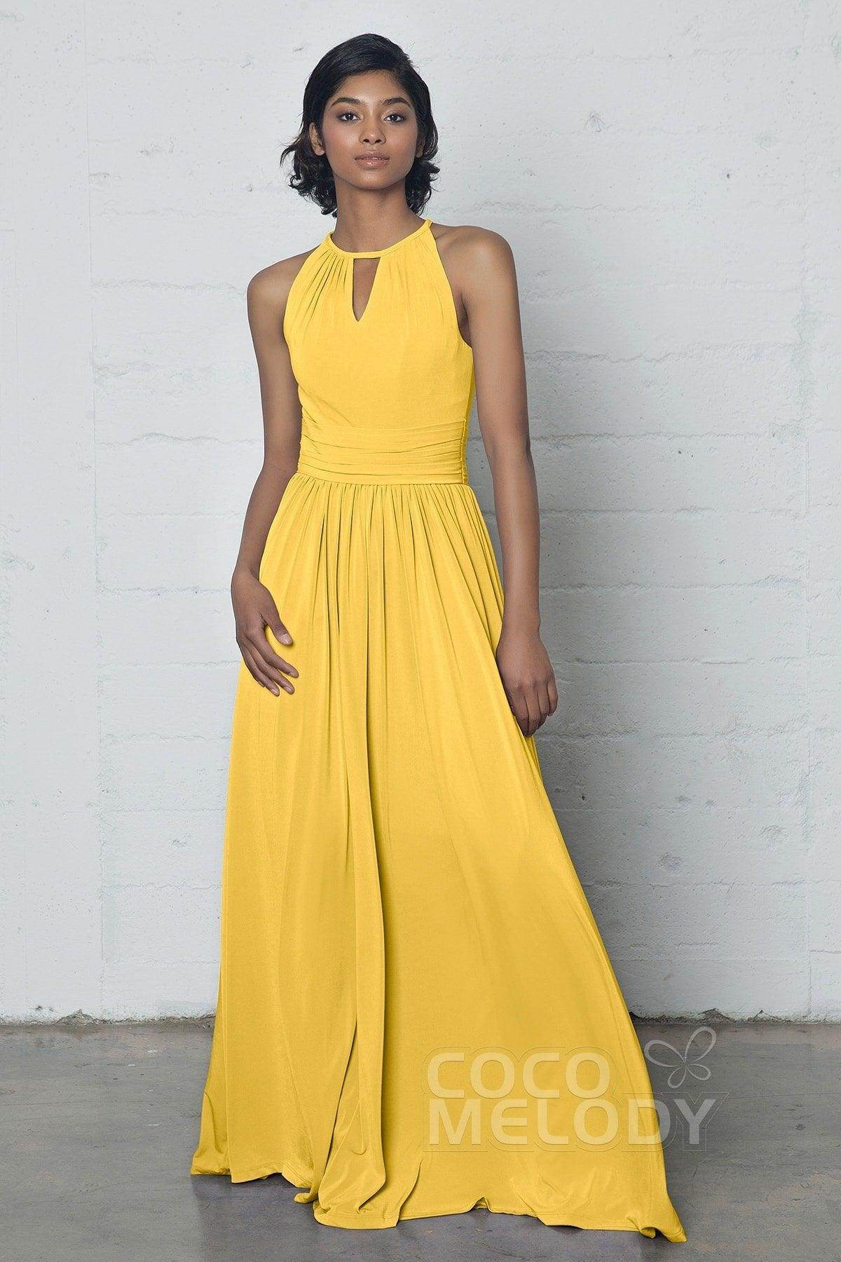 Sheath-Column Floor Length Knitted Fabric Dress COZF17019 - COCOMELODY