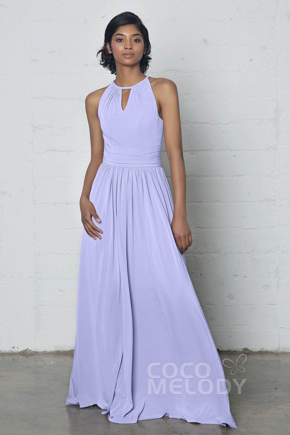 Sheath-Column Floor Length Knitted Fabric Dress COZF17019 - COCOMELODY