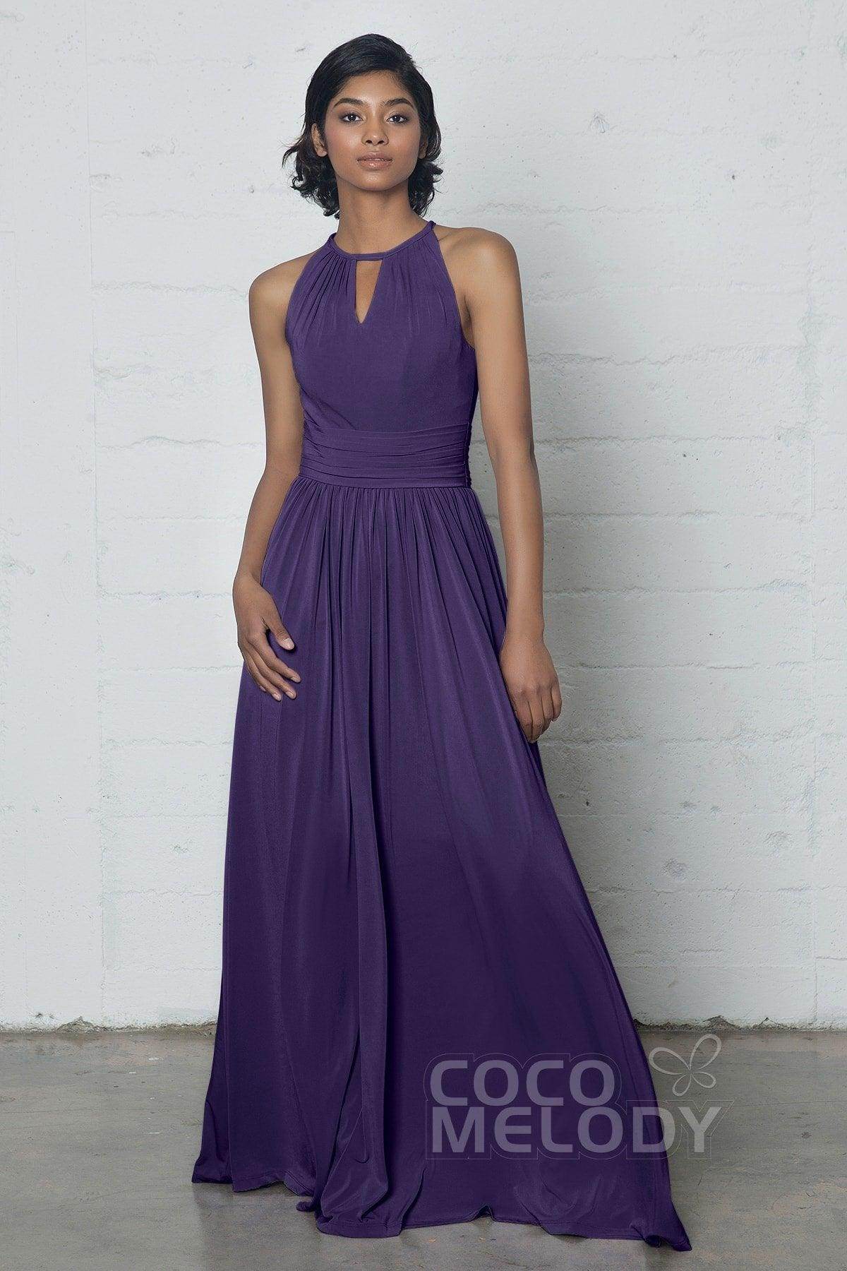 Sheath-Column Floor Length Knitted Fabric Dress COZF17019 - COCOMELODY