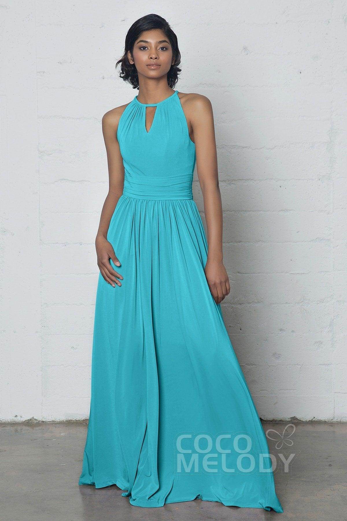 Sheath-Column Floor Length Knitted Fabric Dress COZF17019 - COCOMELODY