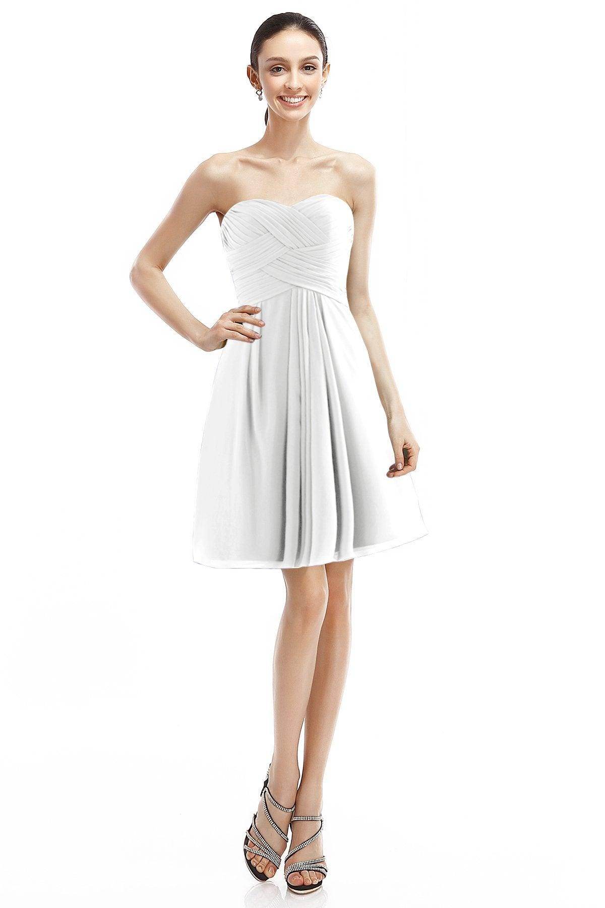 A-Line Knee Length Chiffon Bridesmaid Dress COZK14018 - COCOMELODY