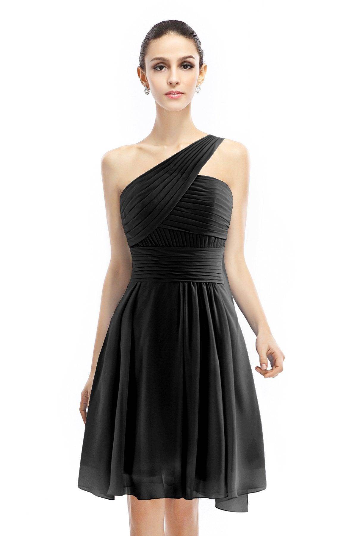 A-Line Knee Length Chiffon Bridesmaid Dress COZK1401C - COCOMELODY