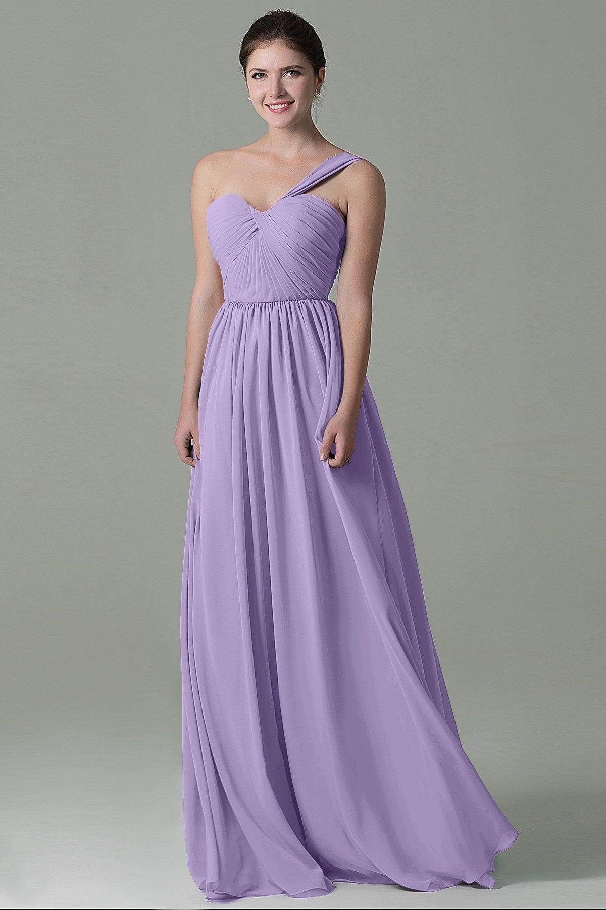 Sheath Floor Length Chiffon Bridesmaid Dress COZK15009 - COCOMELODY