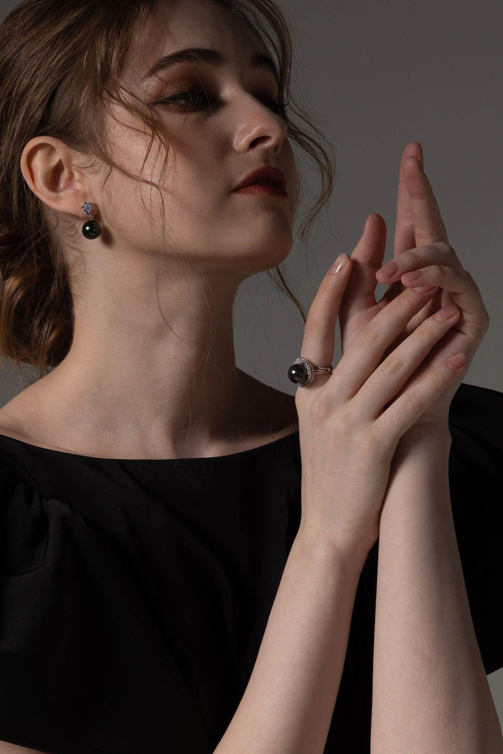 Alloy Rings with Imitation Pearl CR0010 - COCOMELODY