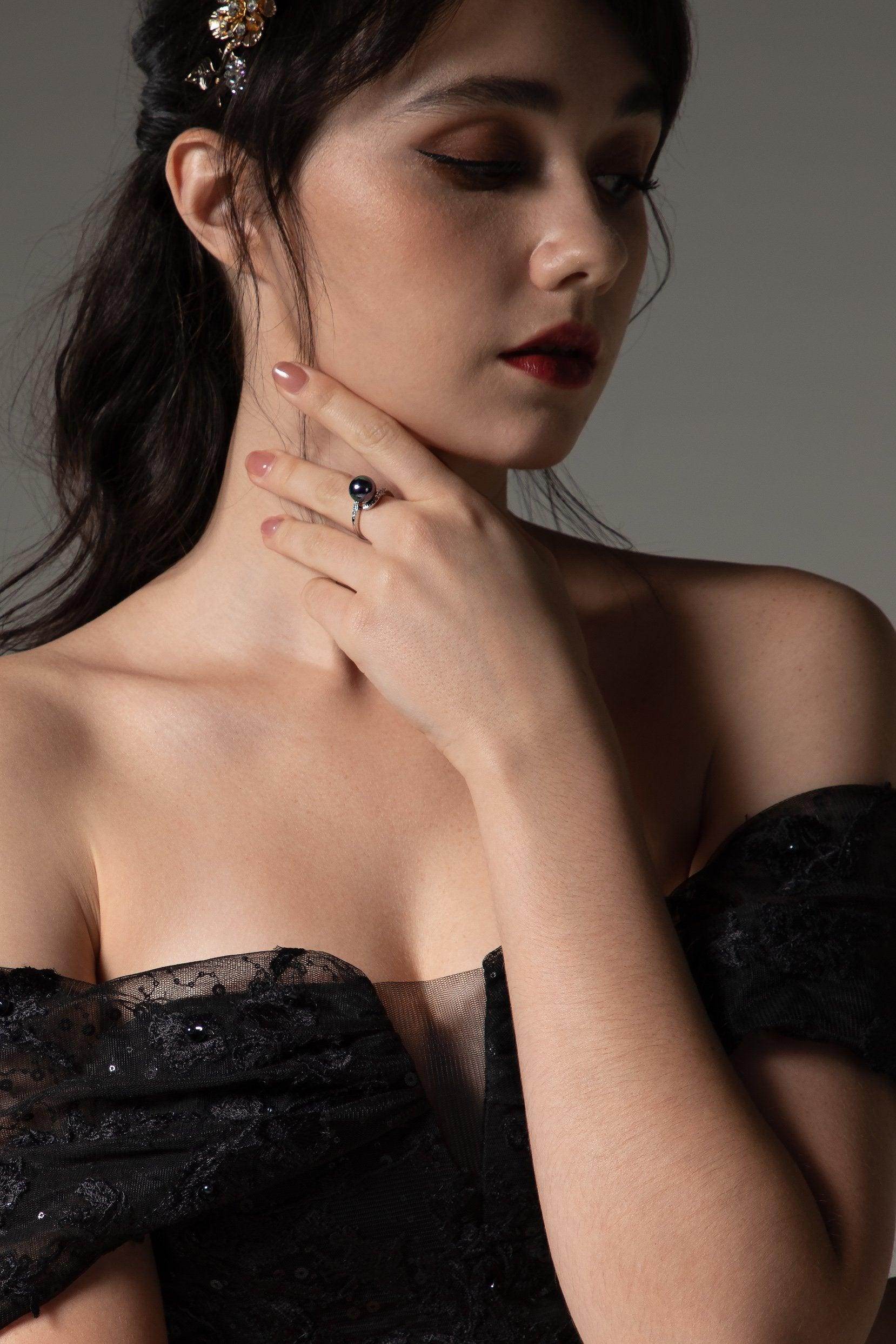 Alloy Rings with Pearl CR0011 - COCOMELODY