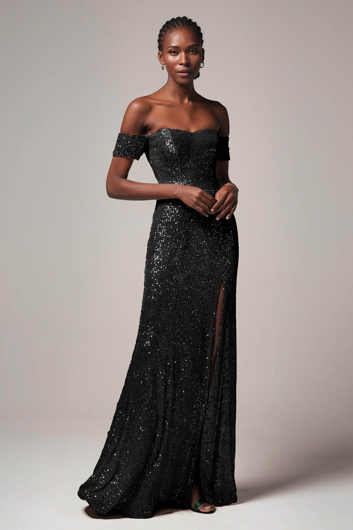 Sheath-Column Floor Length Sequined Dress CS0265 - COCOMELODY