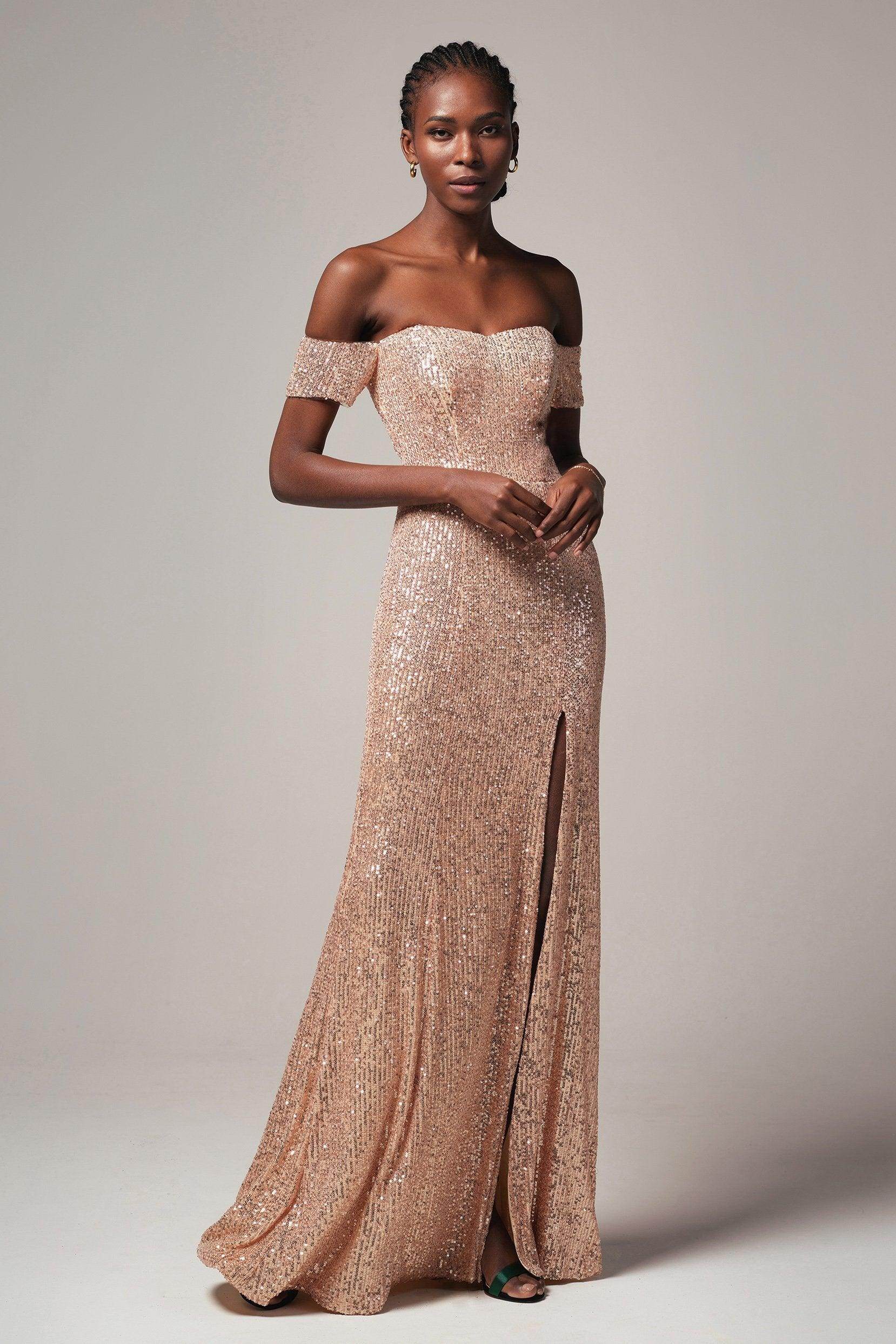 Sheath Off Shoulder Floor Length Sequined Short Sleeve Dress COCOMELODY CS0265, Wine Sheath Off Shoulder Floor Length Sequined Short Sleeve Dress COCOMELODY CS0265, Wine