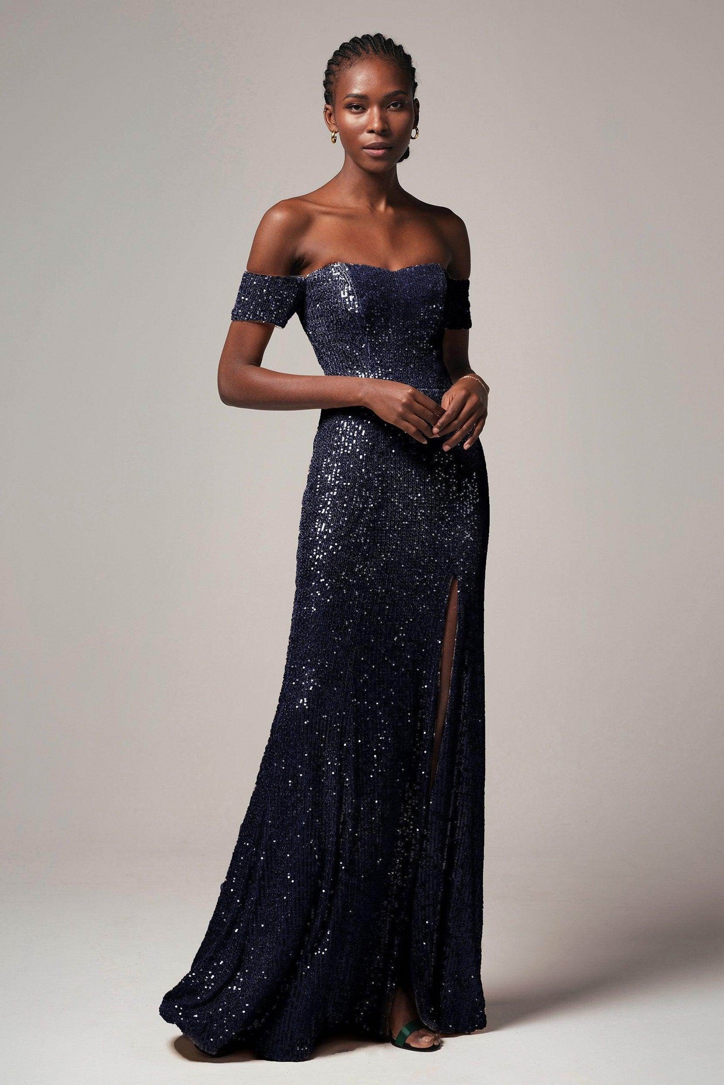 Sheath-Column Floor Length Sequined Dress CS0265 - COCOMELODY