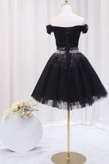 A-Line Knee Length Tulle Homecoming Dresses CS0524 - Mauve - COCOMELODY