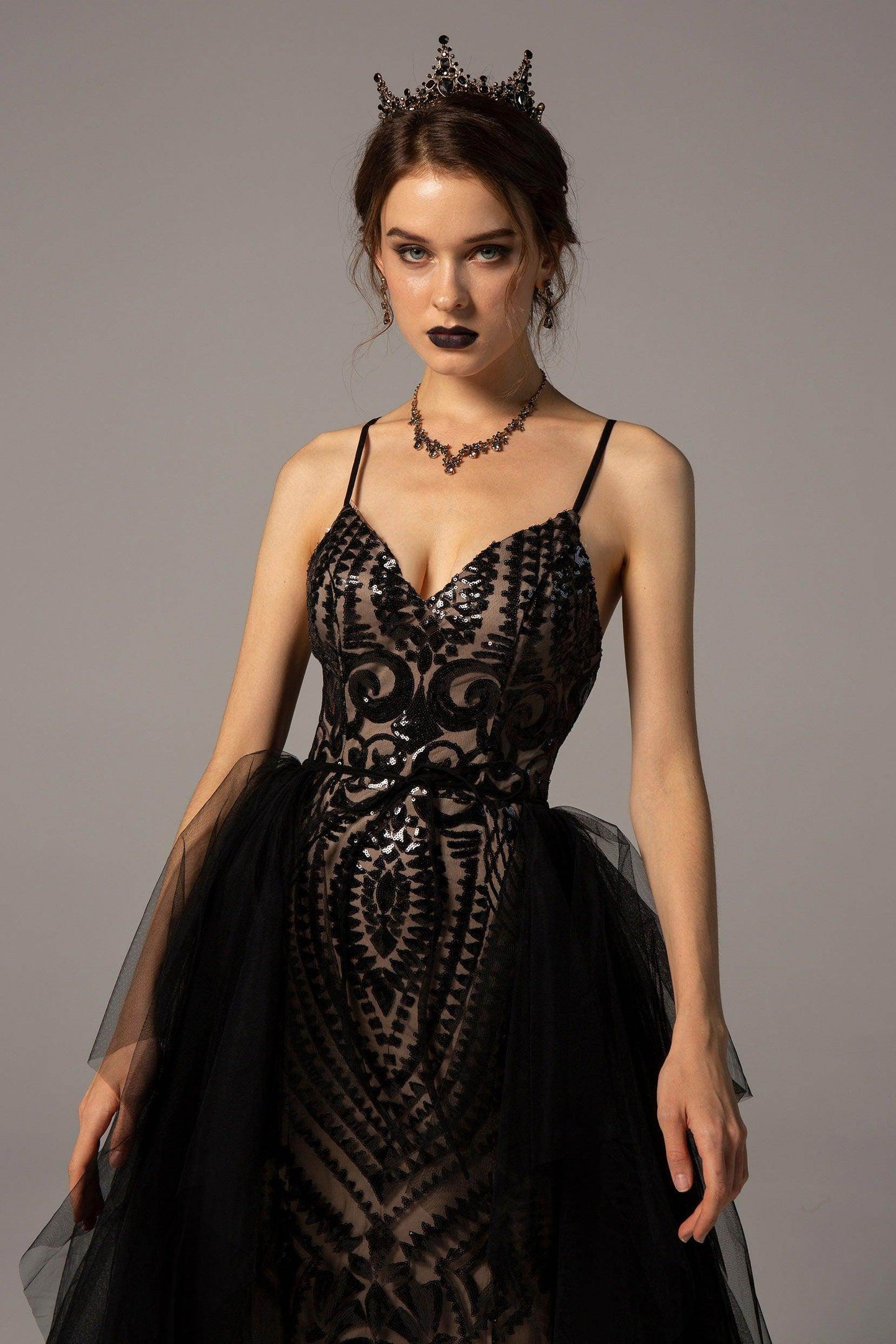 Trumpet-Mermaid Court Train Lace Wedding Dress CW2324 - COCOMELODY