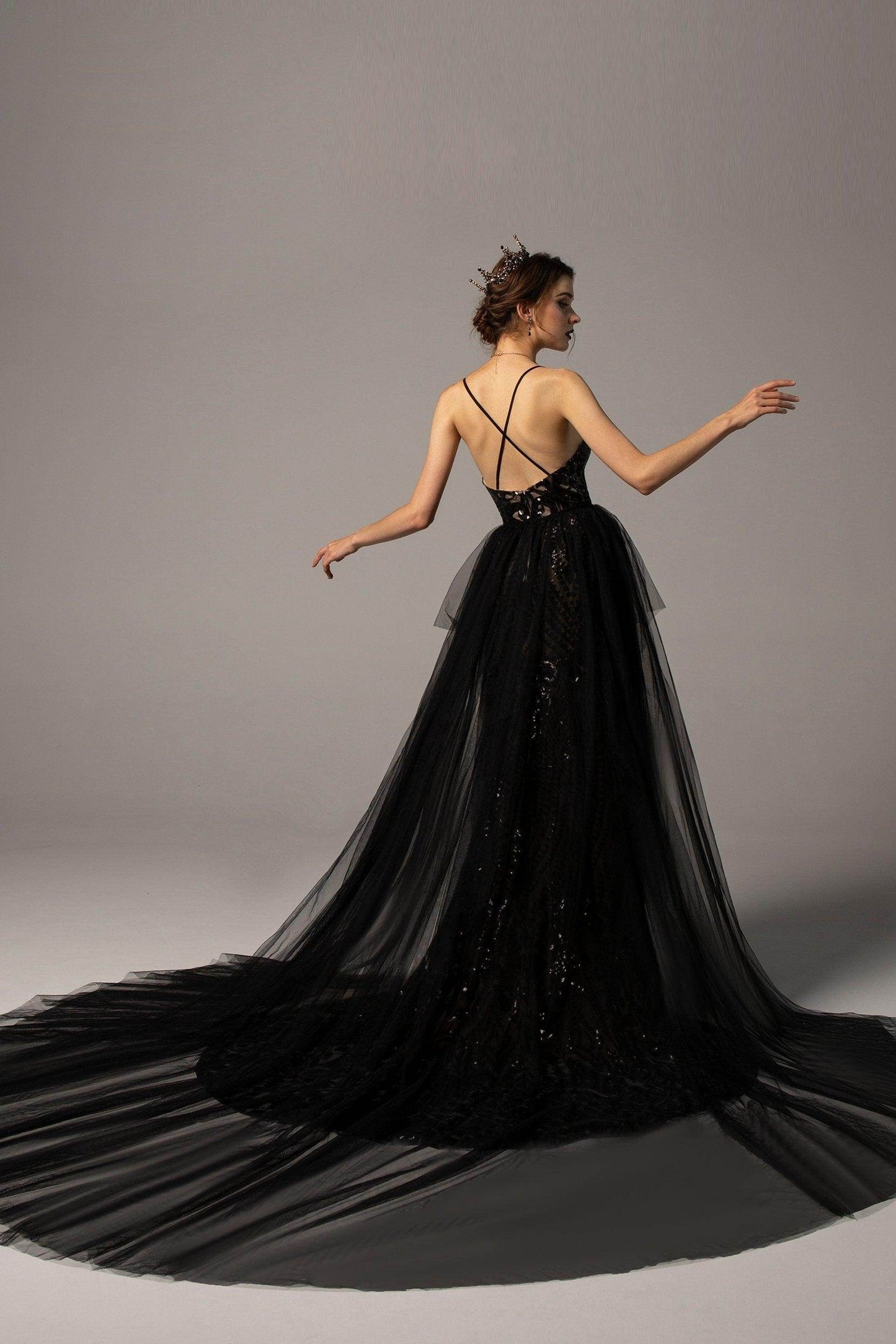 Trumpet-Mermaid Court Train Lace Wedding Dress CW2324 - COCOMELODY
