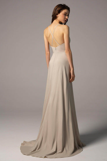 Sheath Sweep Train Elastic Silk like Satin Lining LA20001 - COCOMELODY