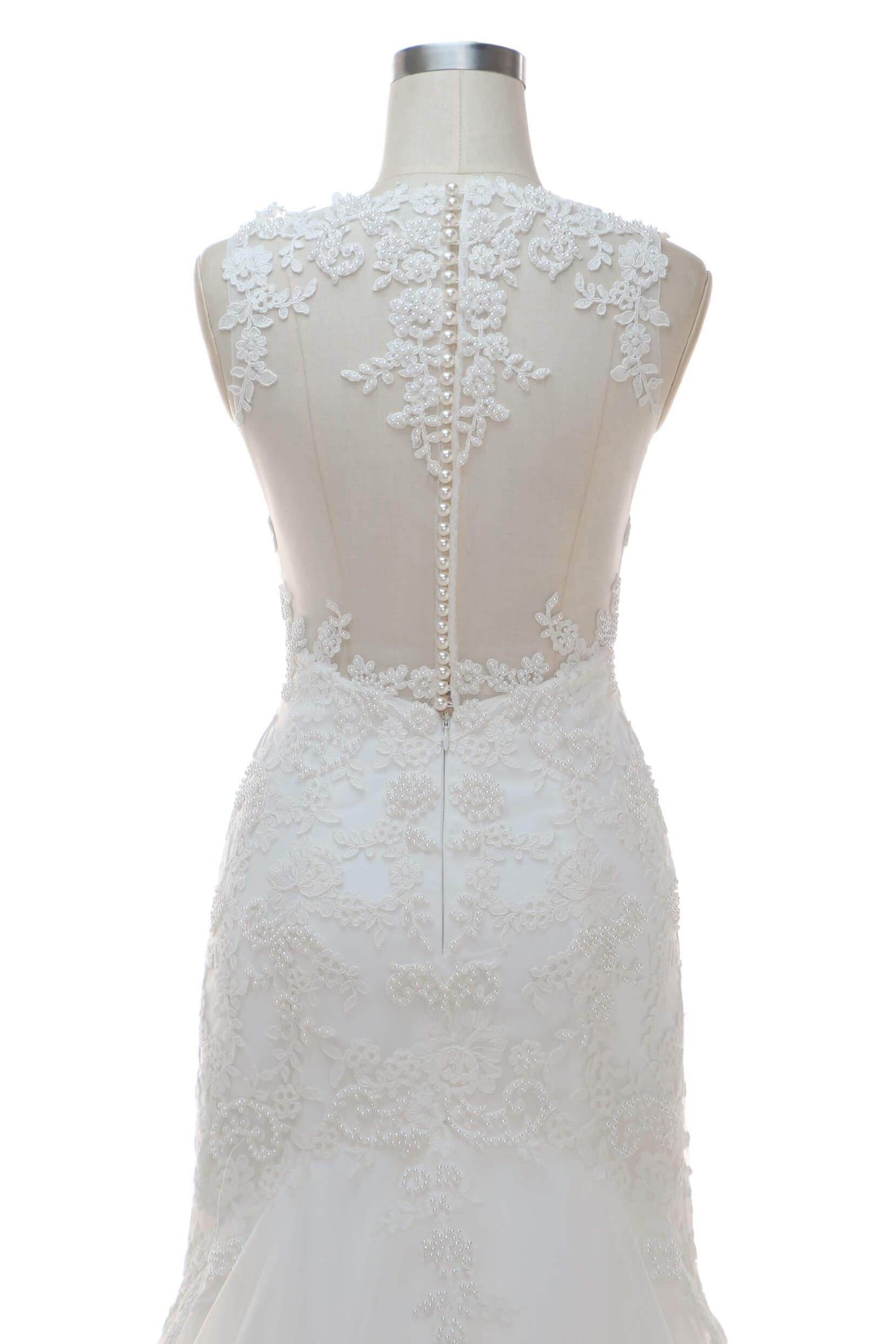 Trumpet-Mermaid Court Train Tulle Wedding Dress CW2330 - COCOMELODY