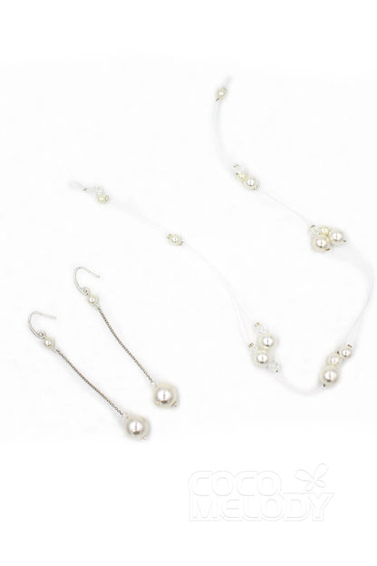 Imitation Pearl Headbands and Earrings Jewelry CY0050