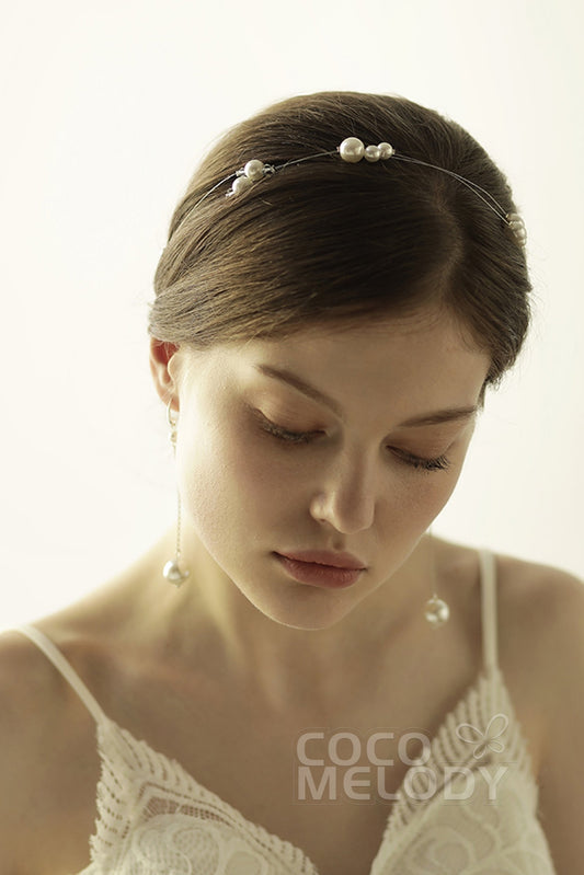 Imitation Pearl Headbands and Earrings Jewelry CY0050