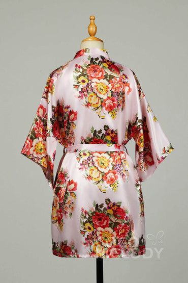 Short Silk-Like Robes CZ0181 - COCOMELODY