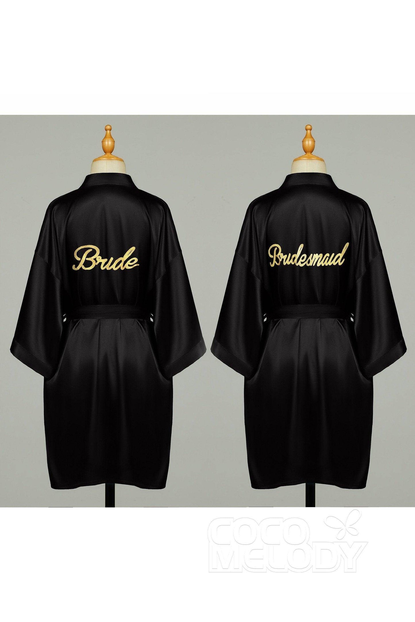 Short Silk-Like Robes CZ0204 - COCOMELODY