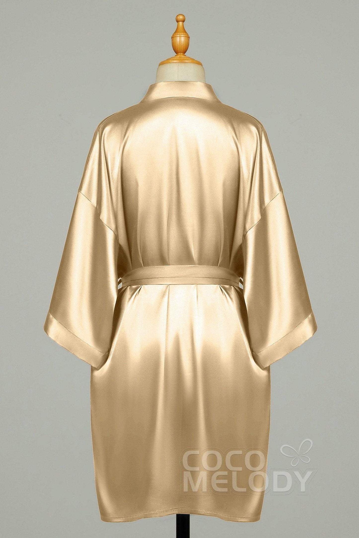 Short Silk-Like Robes CZ0204 - COCOMELODY