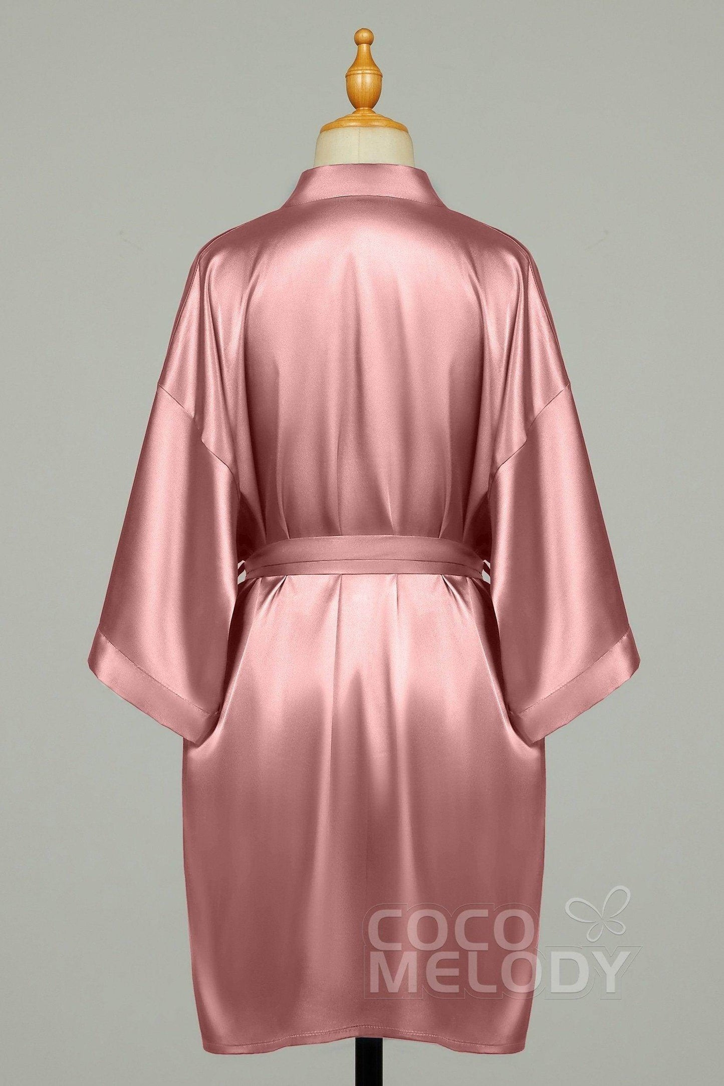 Short Silk-Like Robes CZ0204 - COCOMELODY