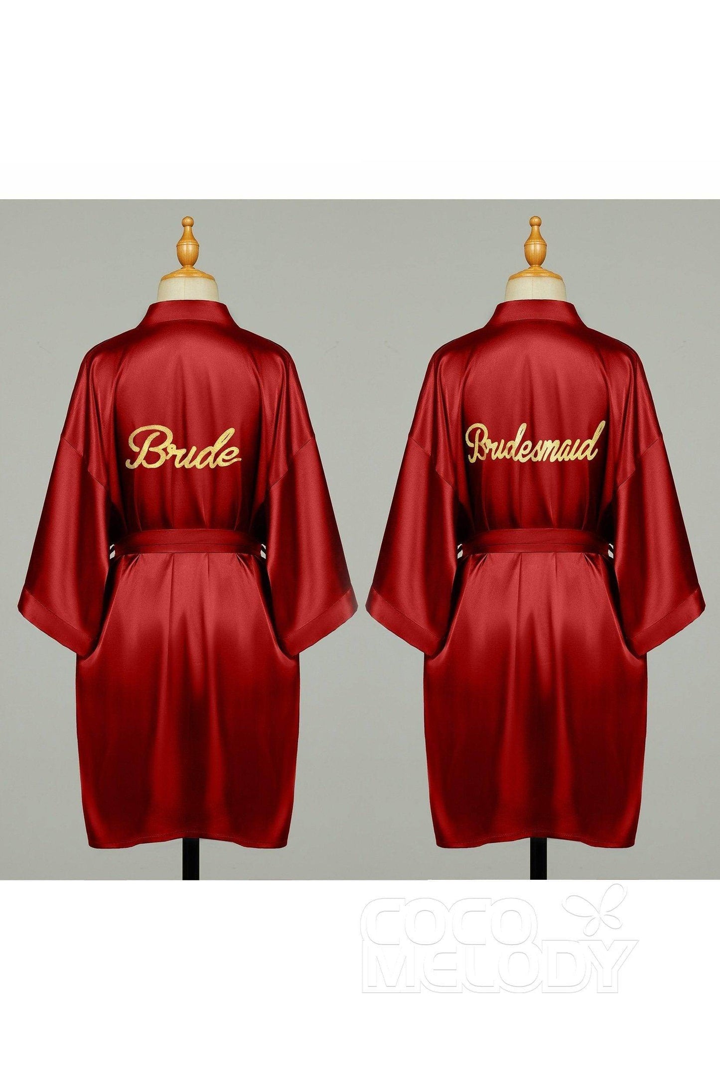 Short Silk-Like Robes CZ0204 - COCOMELODY
