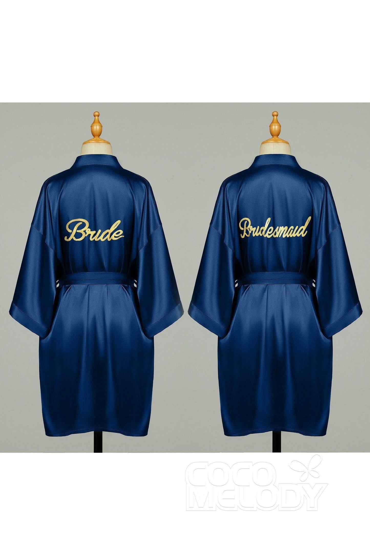 Short Silk-Like Robes CZ0204 - COCOMELODY