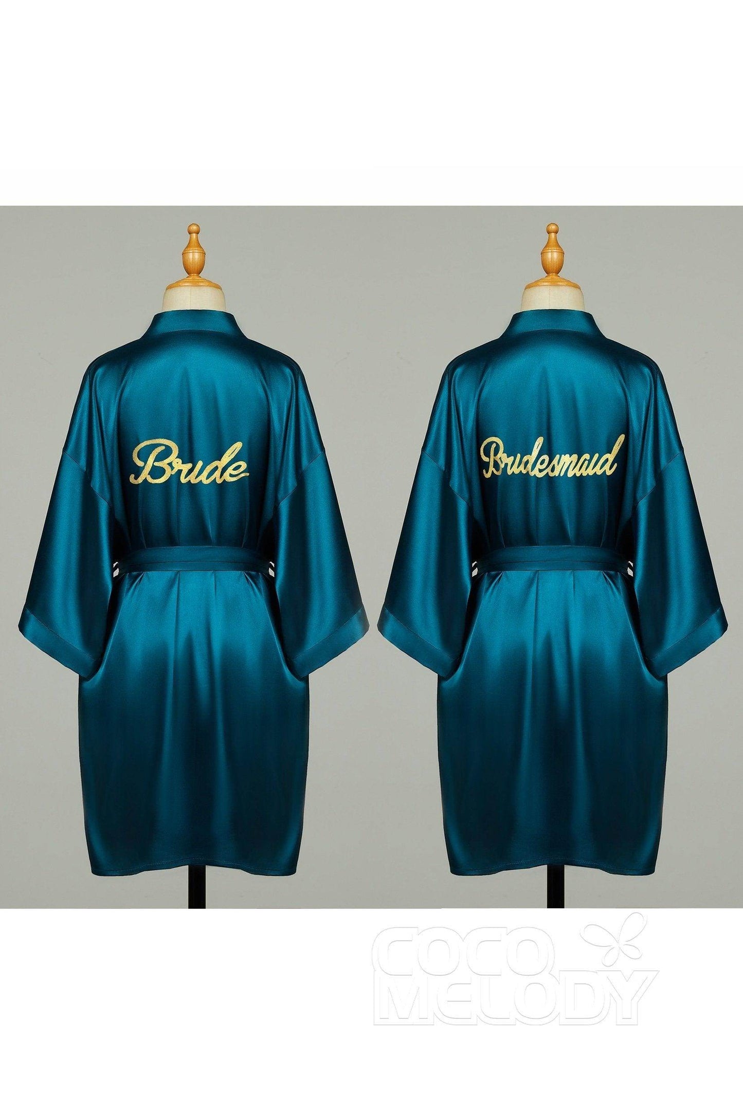 Short Silk-Like Robes CZ0204 - COCOMELODY