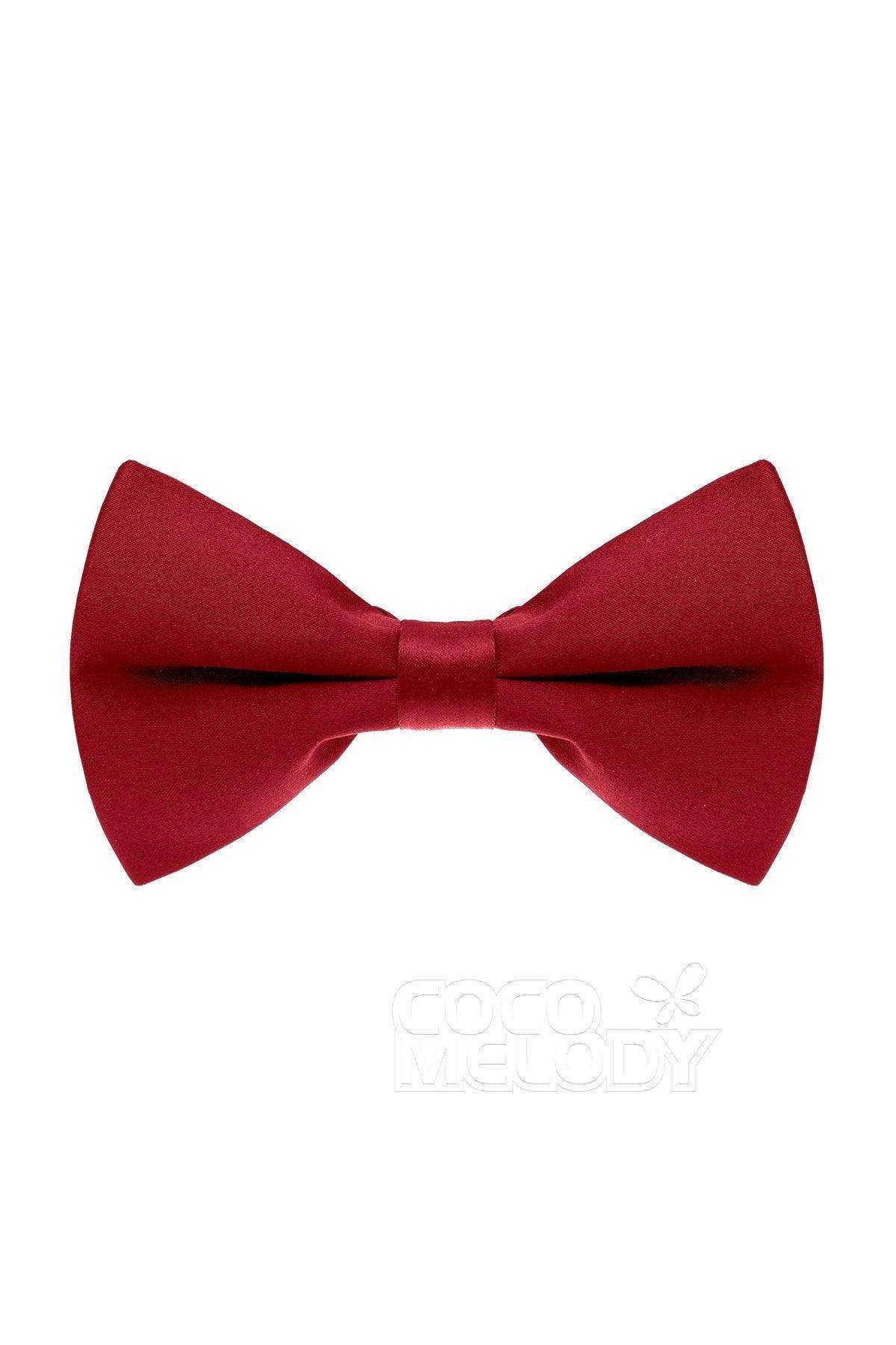 Men's Elastic Silk Like Satin Bow Ties CZ170016 - COCOMELODY