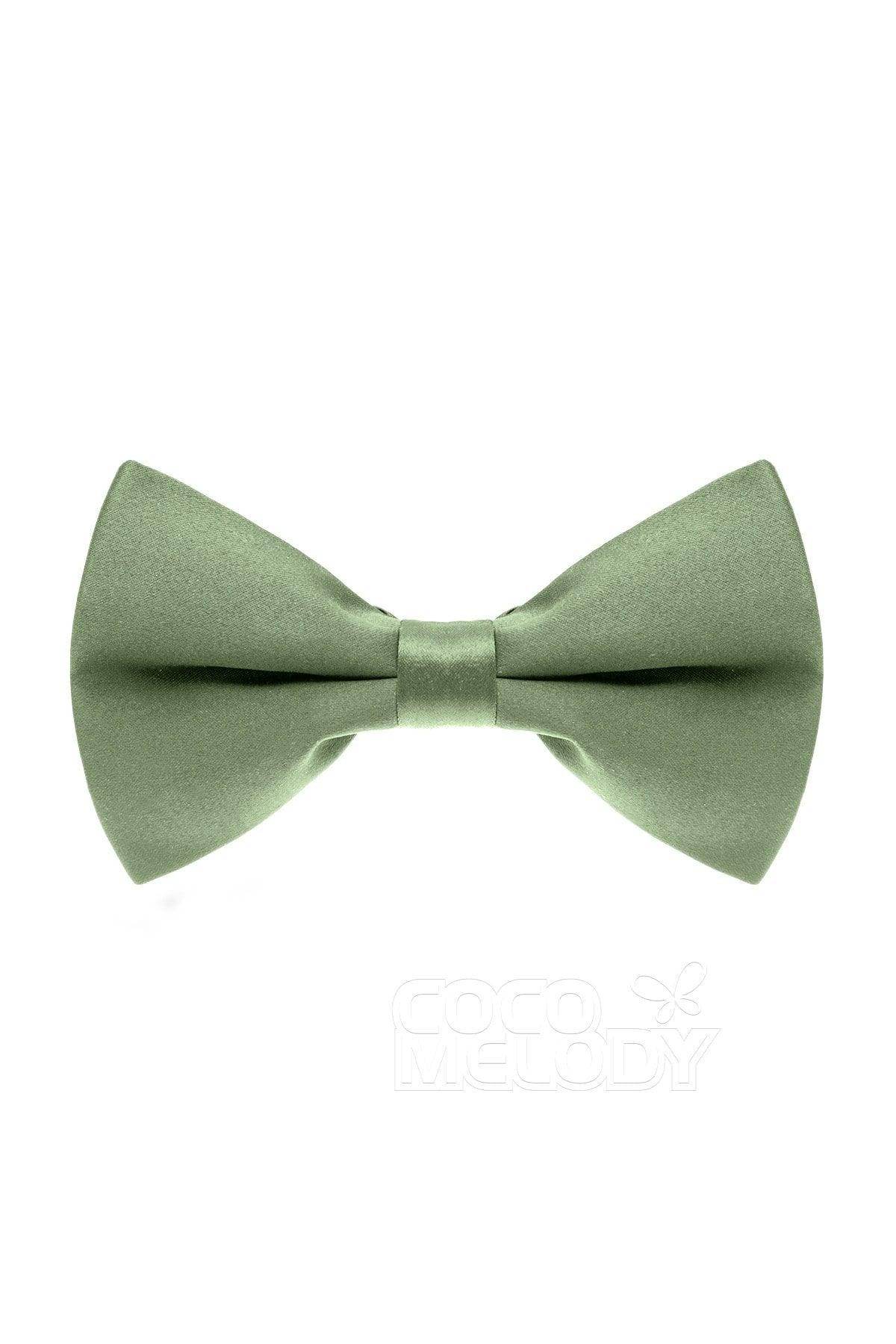 Men's Elastic Silk Like Satin Bow Ties CZ170016 - COCOMELODY