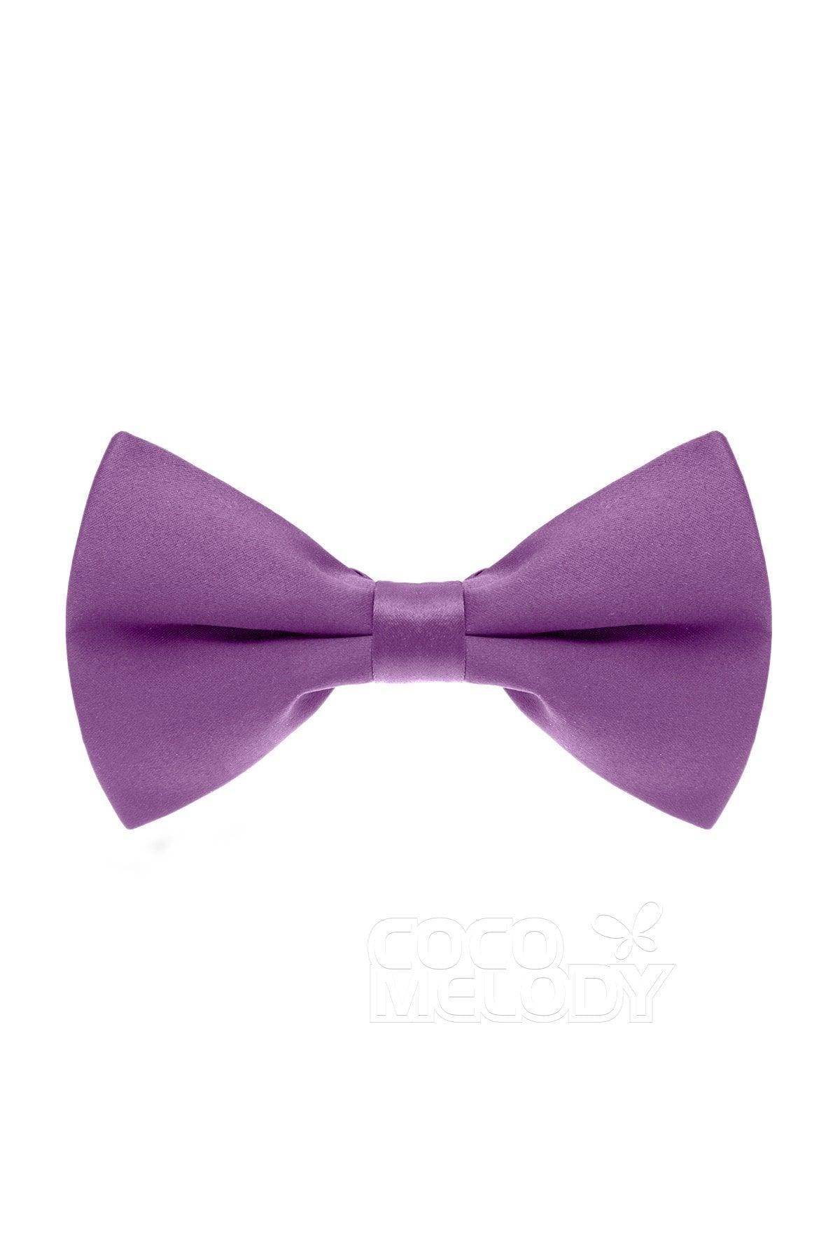 Men's Elastic Silk Like Satin Bow Ties CZ170016 - COCOMELODY