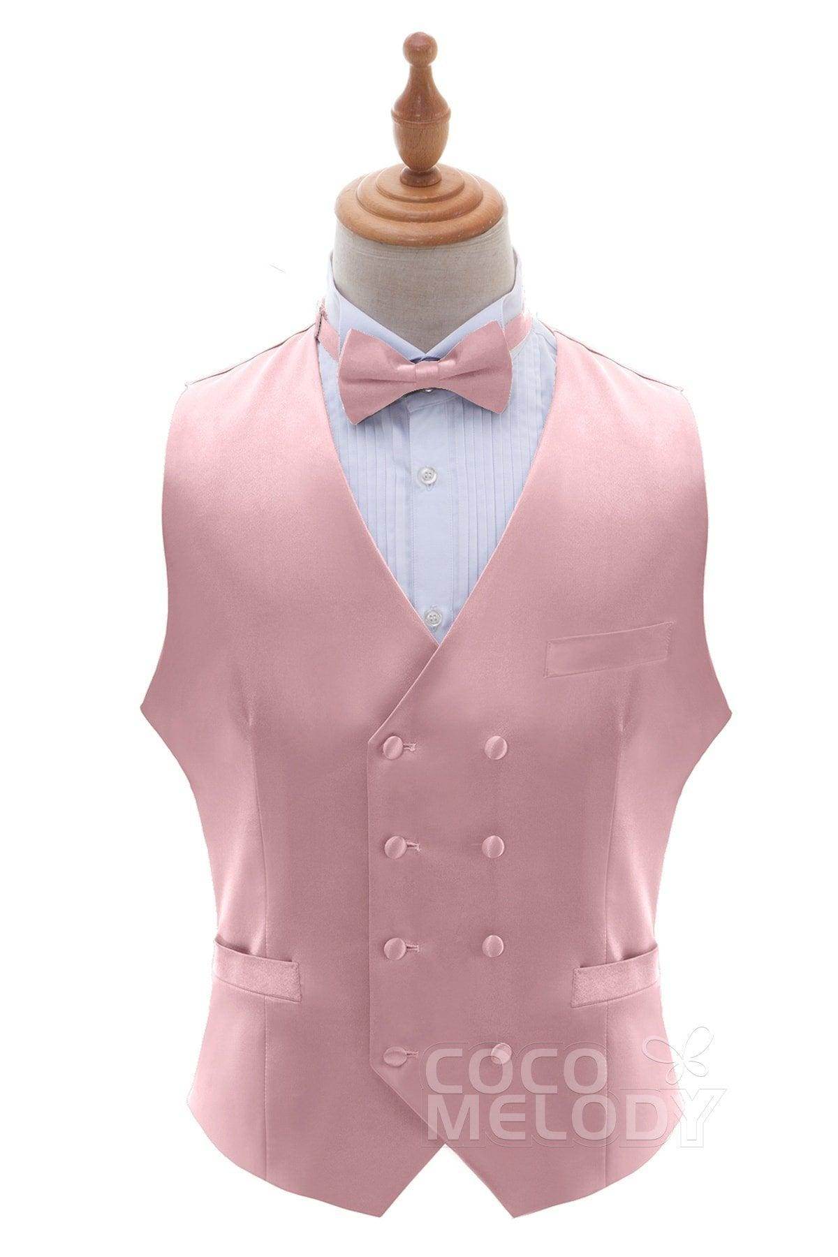 Men's Elastic Silk Like Satin Vests CZ170021 - COCOMELODY