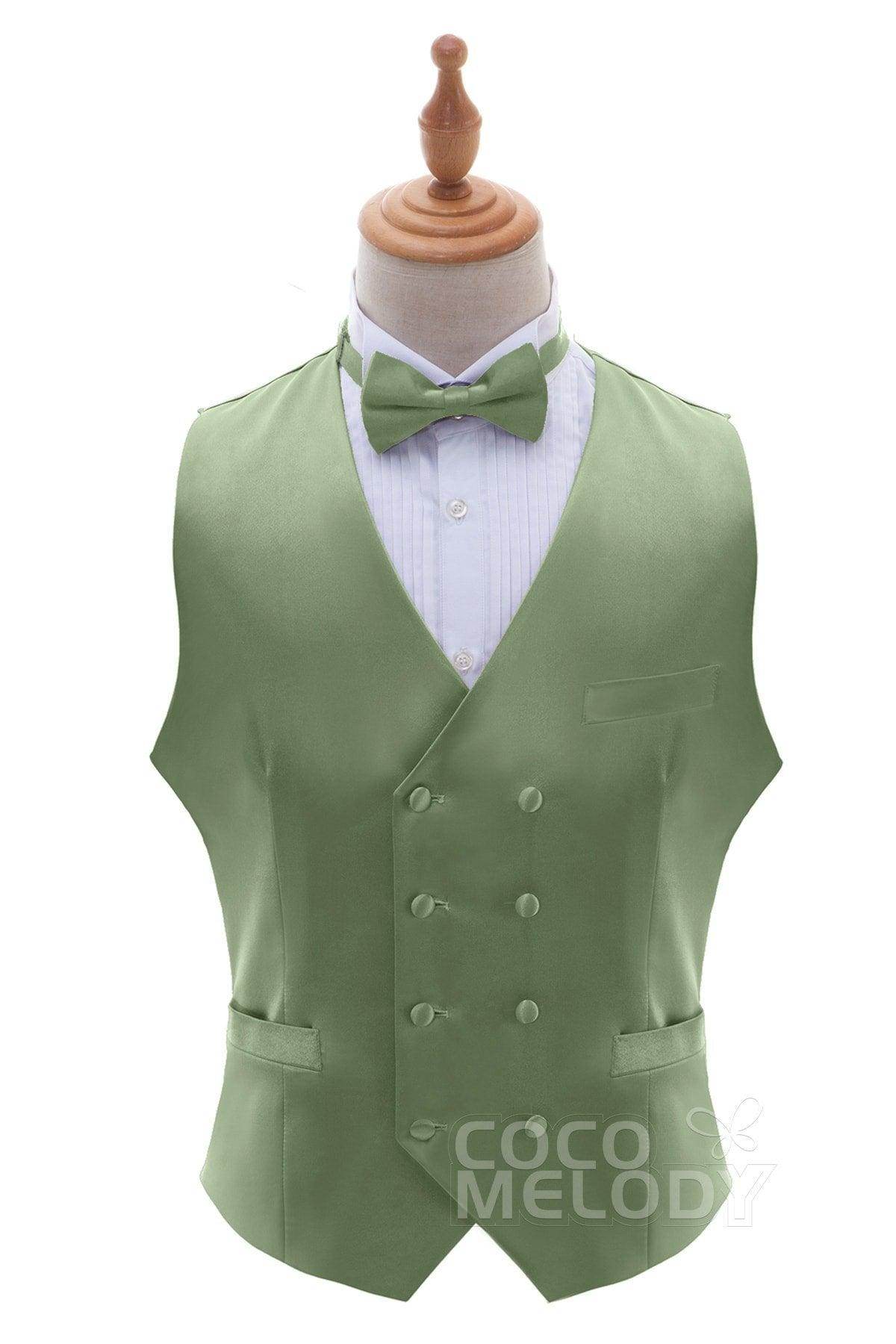 Men's Elastic Silk Like Satin Vests CZ170021 - COCOMELODY