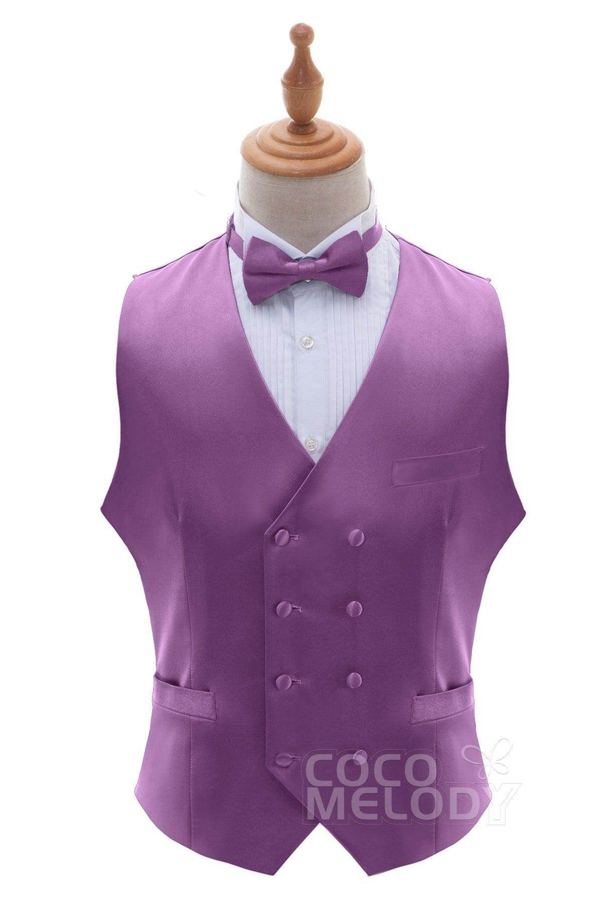 Men's Elastic Silk Like Satin Vests CZ170021 - COCOMELODY