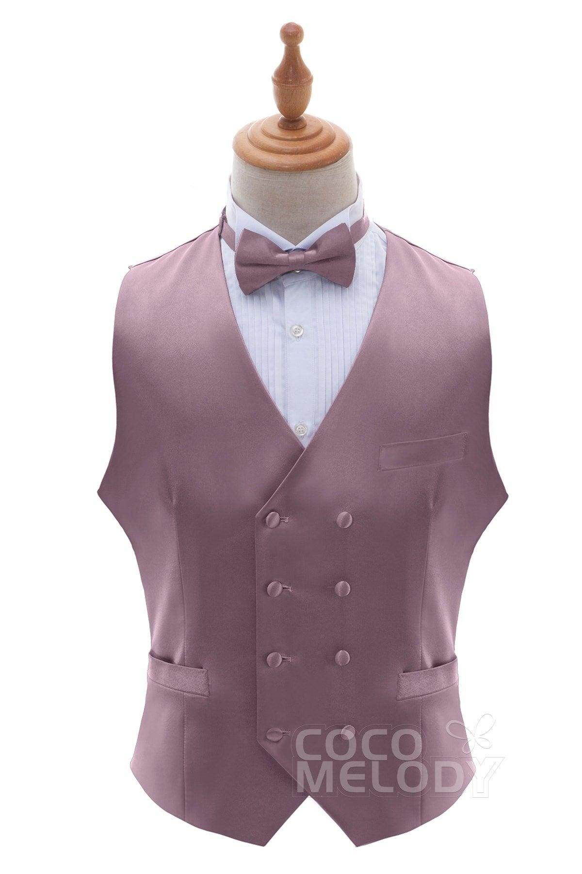 Men's Elastic Silk Like Satin Vests CZ170021 - COCOMELODY