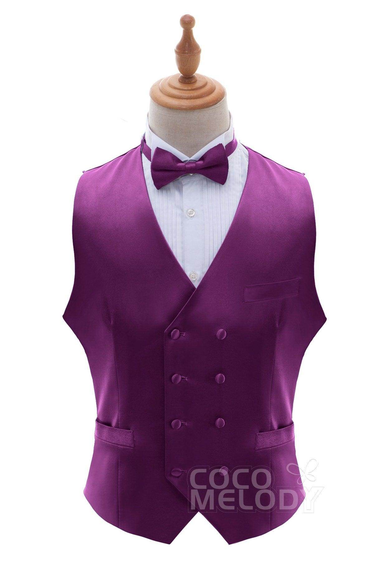 Men's Elastic Silk Like Satin Vests CZ170021 - COCOMELODY