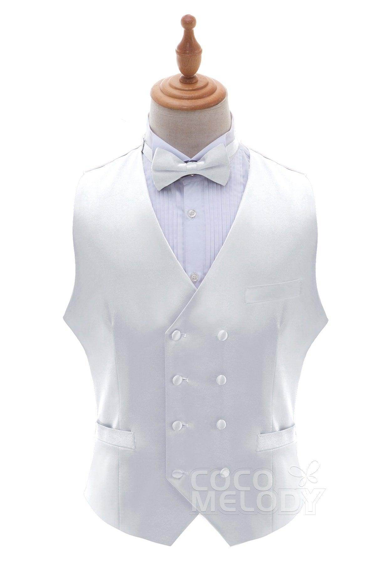Men's Elastic Silk Like Satin Vests CZ170021 - COCOMELODY