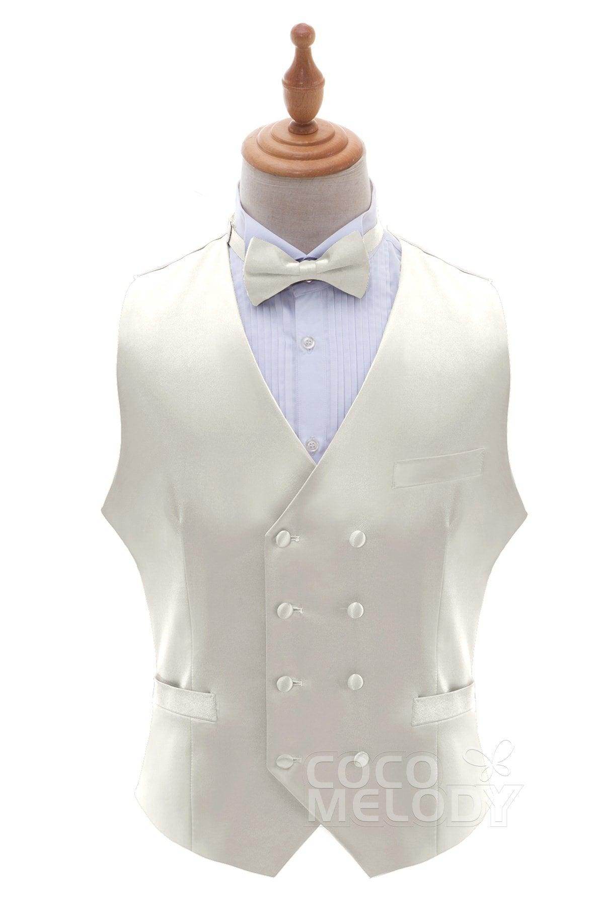 Men's Elastic Silk Like Satin Vests CZ170021 - COCOMELODY