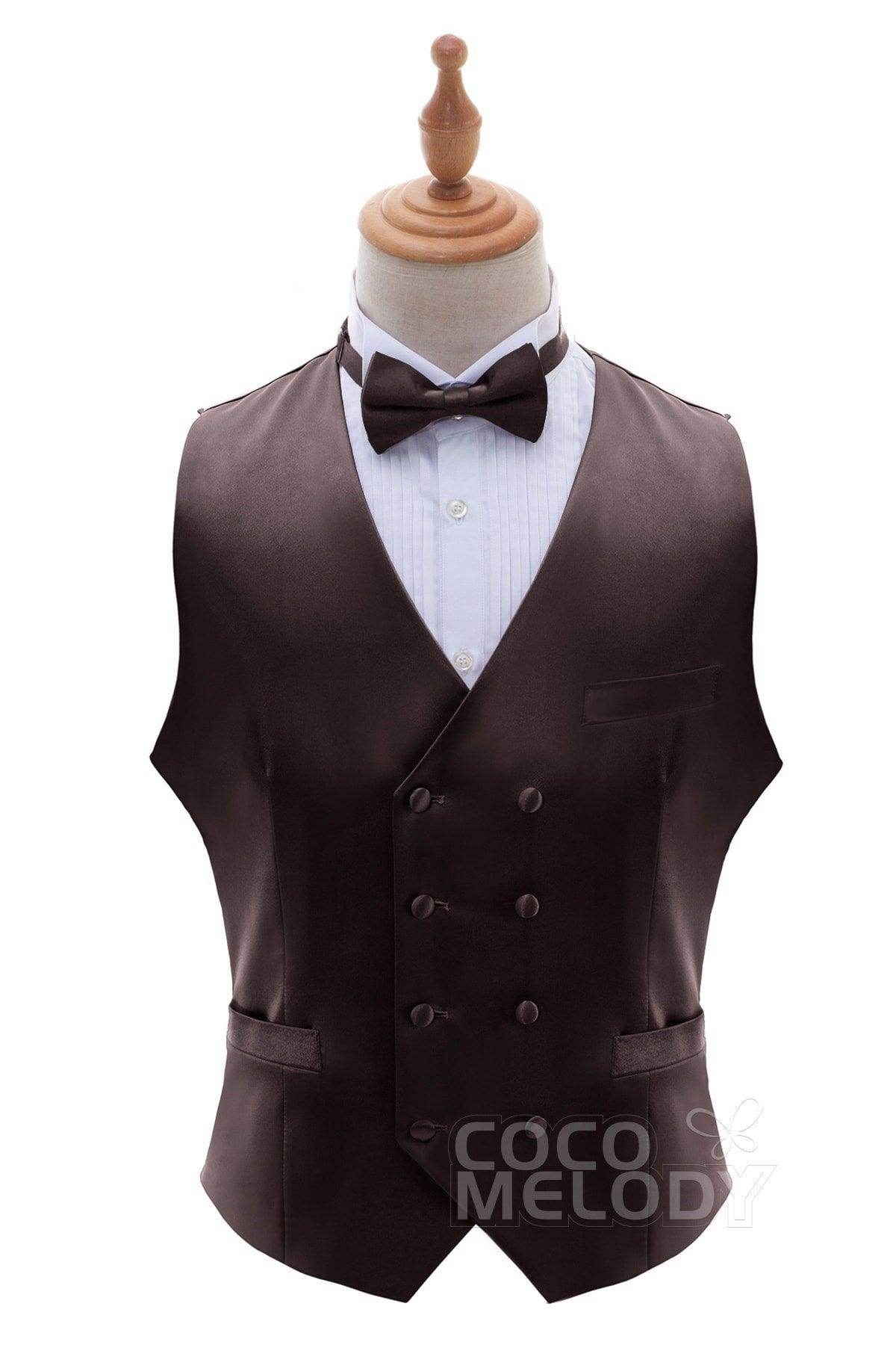 Men's Elastic Silk Like Satin Vests CZ170021 - COCOMELODY