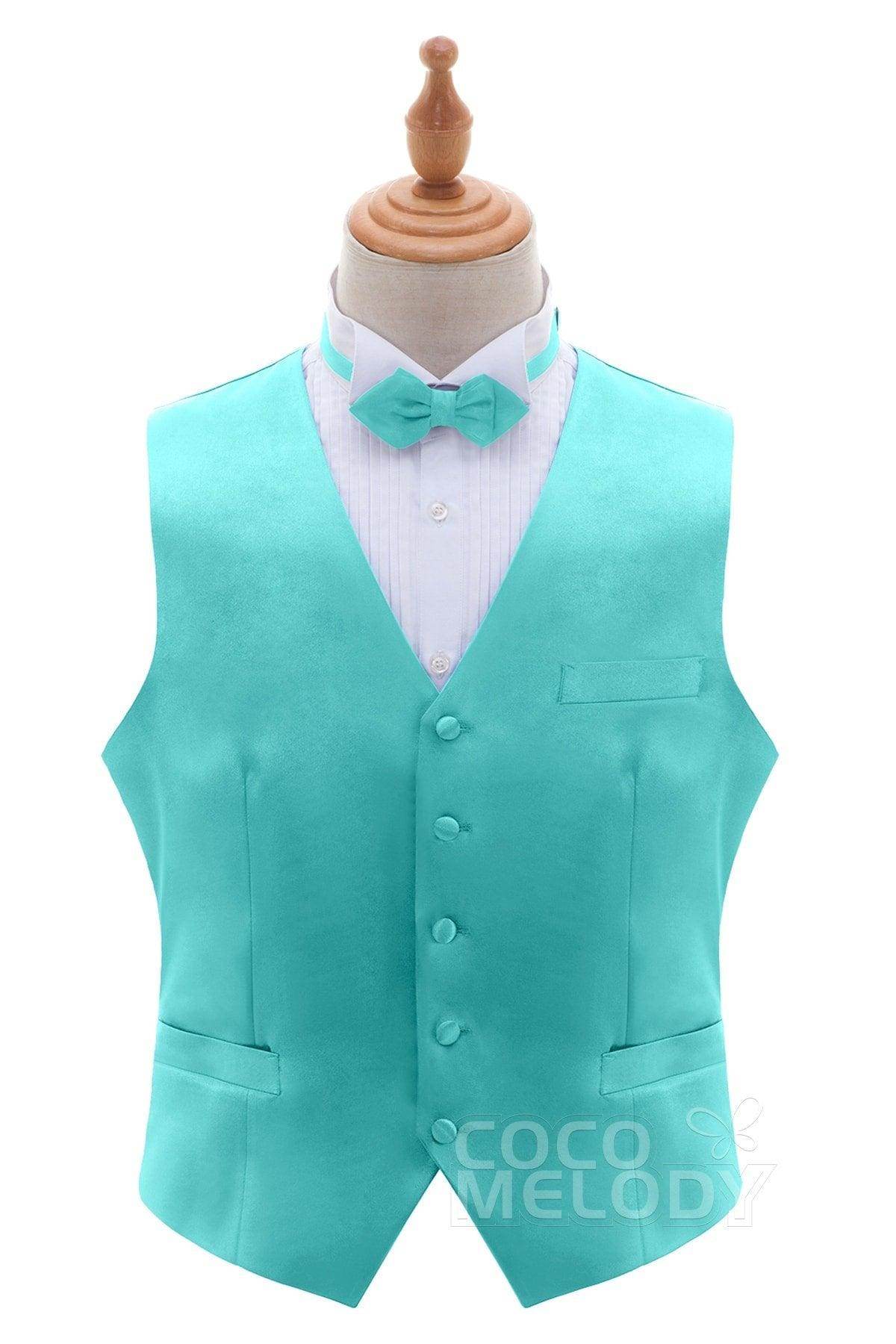 Men's Elastic Silk Like Satin Vests CZ170022 - COCOMELODY