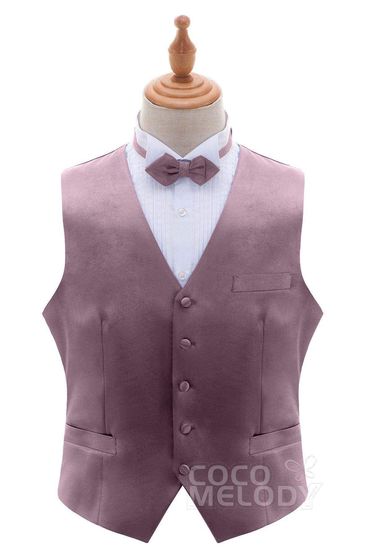 Men's Elastic Silk Like Satin Vests CZ170022 - COCOMELODY