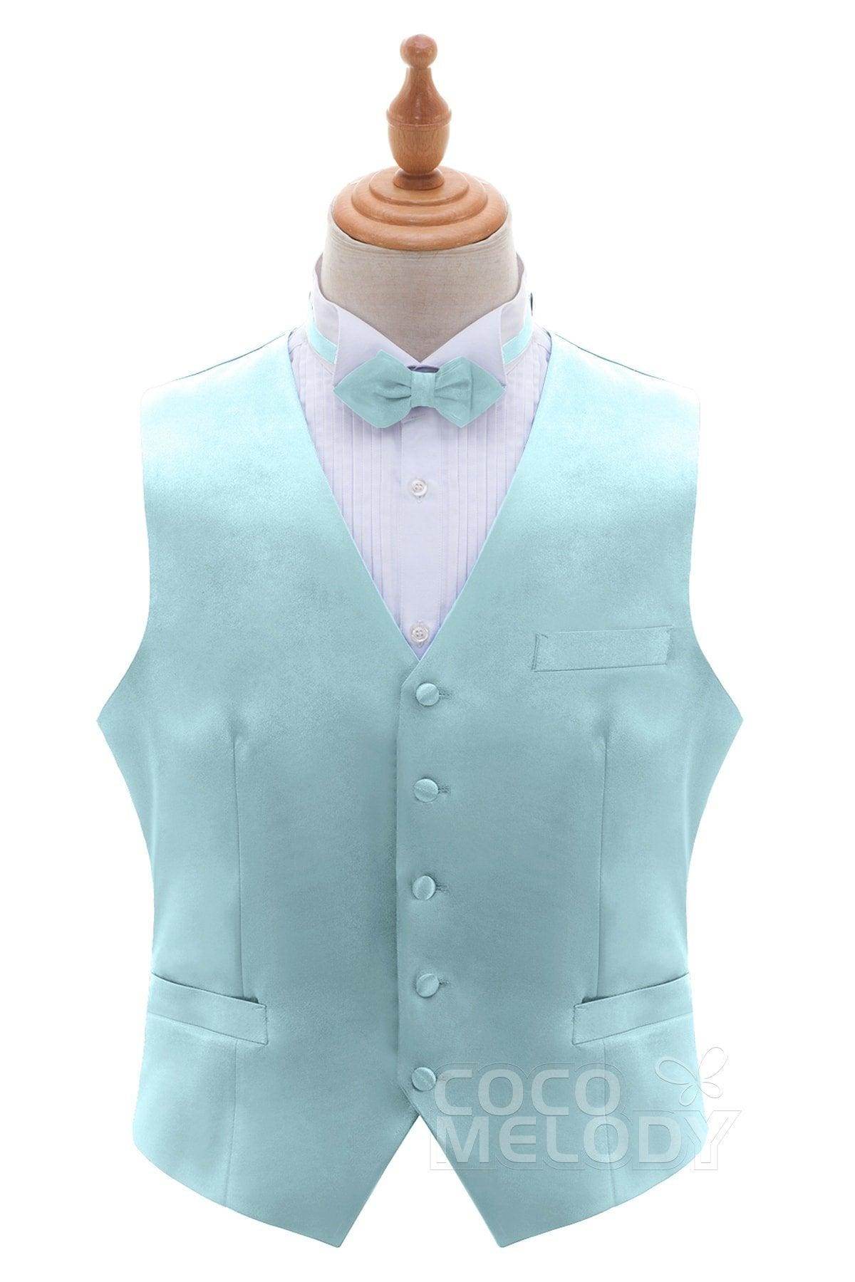 Men's Elastic Silk Like Satin Vests CZ170022 - COCOMELODY