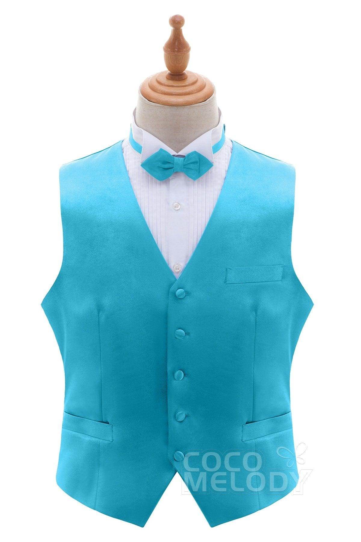 Men's Elastic Silk Like Satin Vests CZ170022 - COCOMELODY