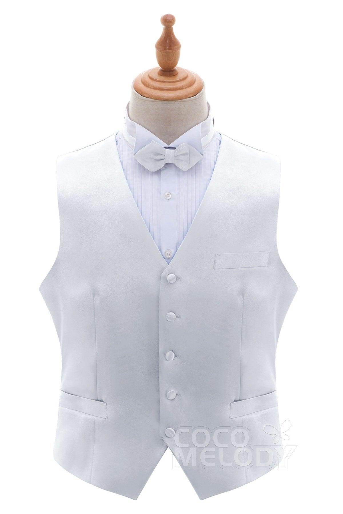 Men's Elastic Silk Like Satin Vests CZ170022 - COCOMELODY