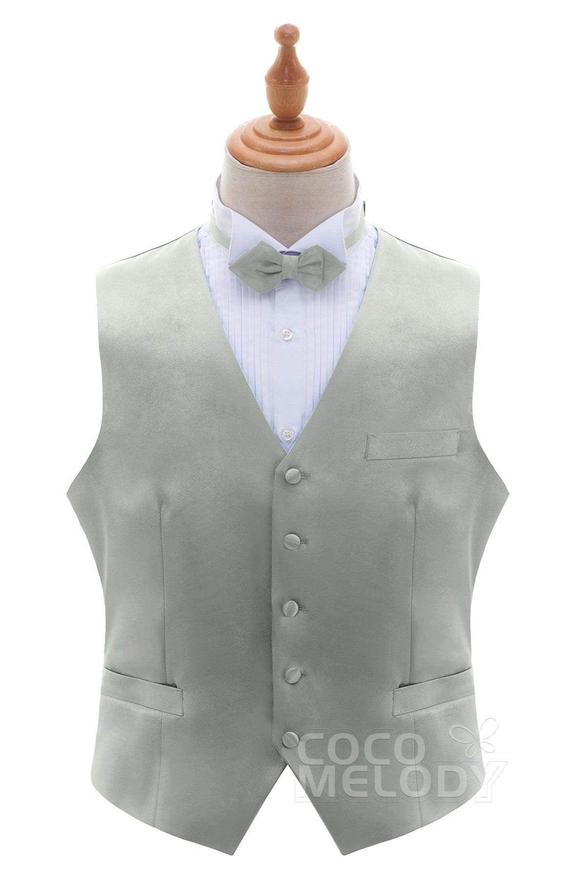 Men's Elastic Silk Like Satin Vests CZ170022 - COCOMELODY